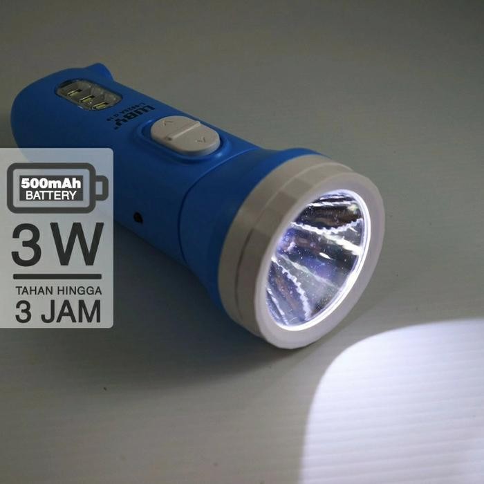Senter Cash Led Super/ Senter Lampu Emergency 3 Sorot