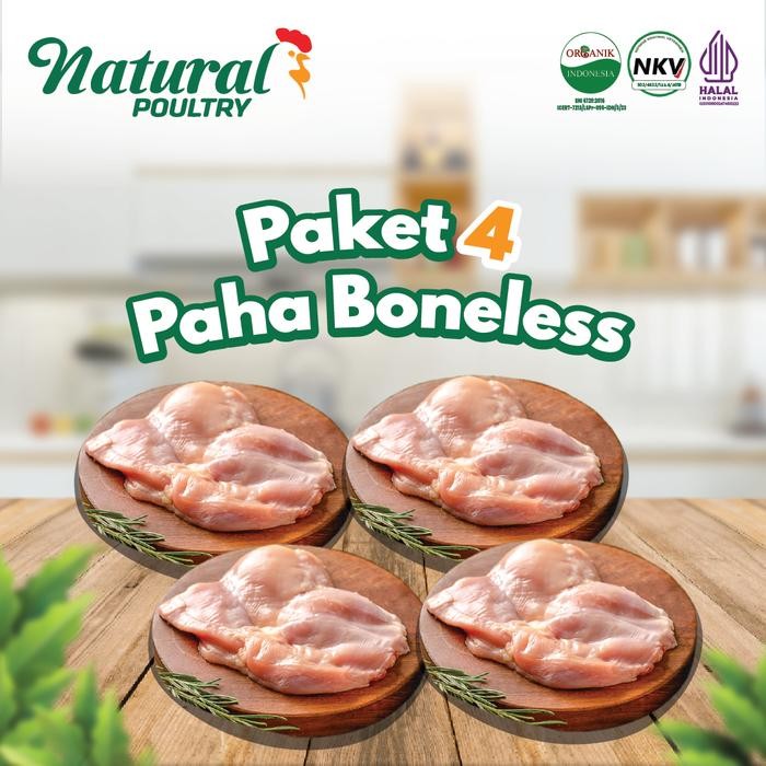 

Pilihan- Paket 4 Pack Paha Boneless Organik Probiotik Natural Poultry (500 Gram)