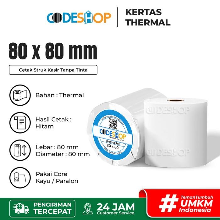

1 DUS - Kertas Termal Struk Kasir/ Thermal Paper 80 x 80