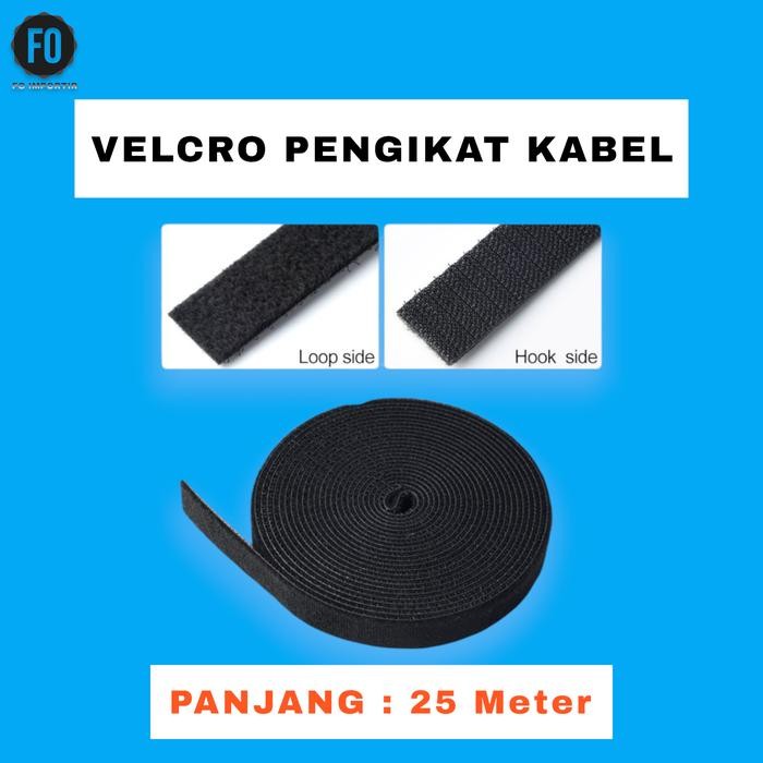 

Velcro Pengikat Kabel 25M Velcro Perekat 25 Meter X 2 Cm Fo/Fiber Optik