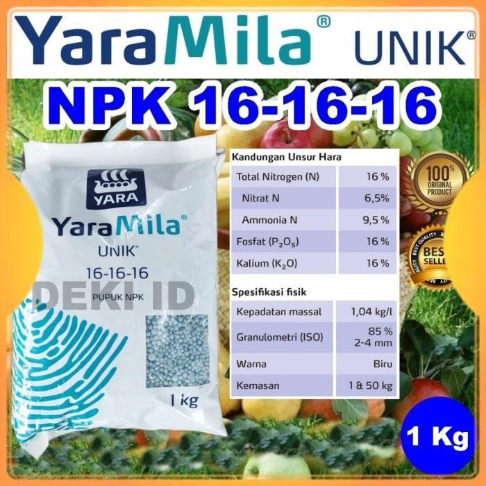 Yaramila Unik 1 Kg Pupuk NPK 161616 Yara Kemasan Pabrik
