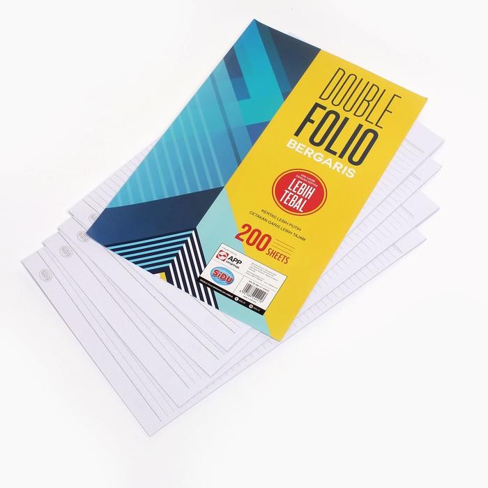

SIDU Kertas Folio Bergaris 200 Lembar [ 32 x 42 ] / PACK