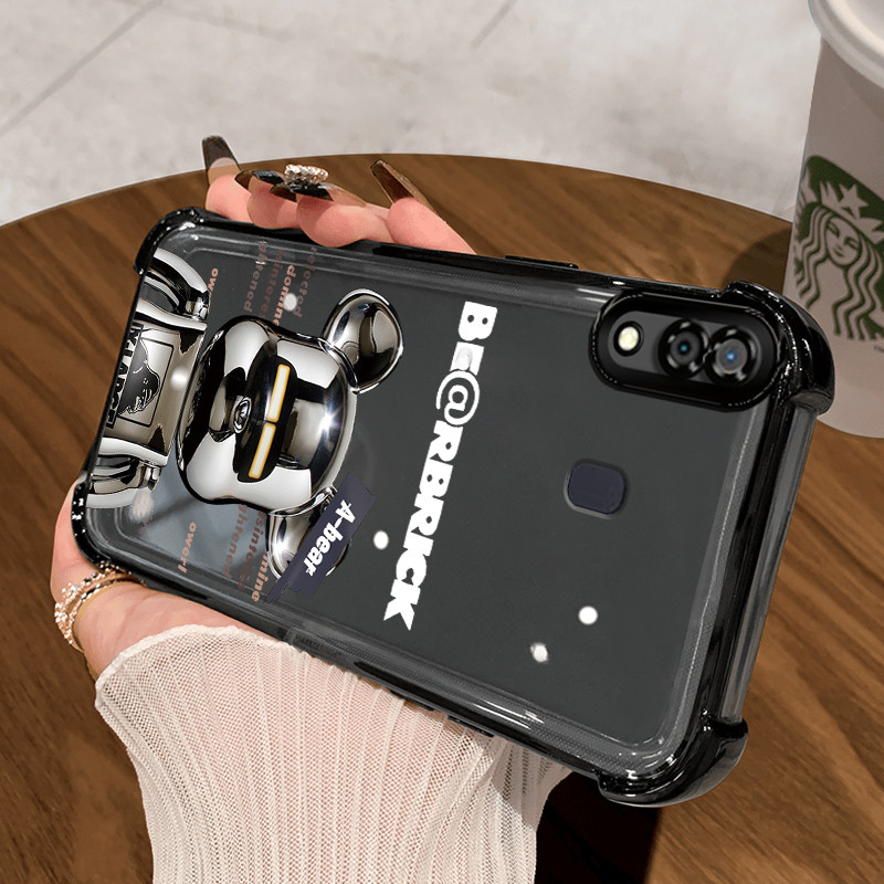 Casing Hp untuk Samsung A30 A20 A21s M10s Case Beruang Robot Kasing airbag ganda pelindung Kesing Si