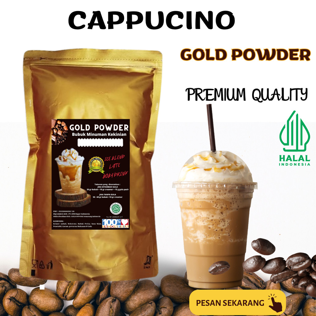 

RASA CAPPUCINO 1 Kg GOLD PREMIUM POWDER DRINK BUBUK MINUMAN INSTAN SERBUK MINUMAN STICKY MILK