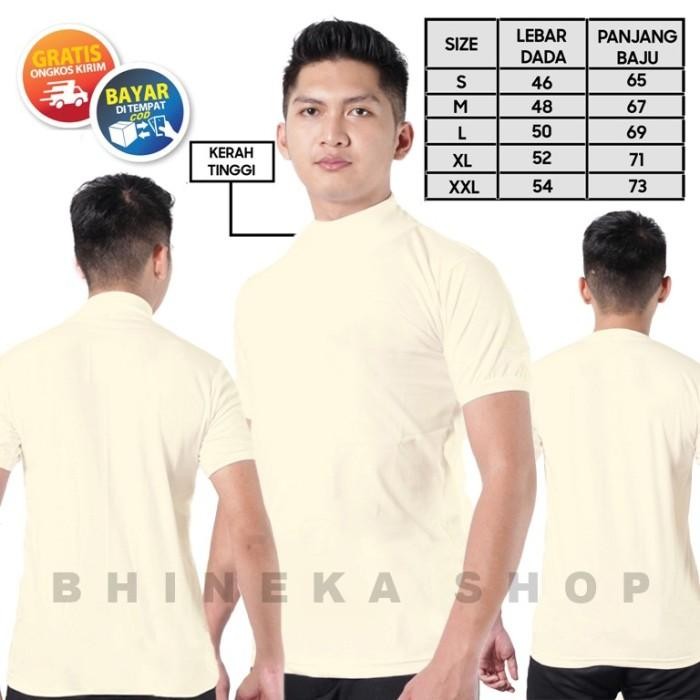 Kaos Polos Cream Kerah Tinggi Kaos Polos Satpam Kaos Polos Security