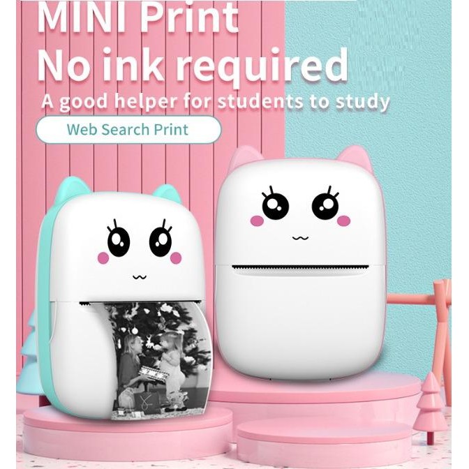 

NEW PRODUK SMARTCOM - MINI PRINTER THERMAL BLUETOOTH 58MM CUTE CAT CETAK GAMBAR FOTO MEMO LABEL ROL