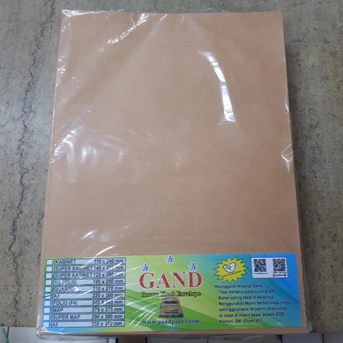 

AMPLOP COKLAT A4 TANPA PEREKAT GAND KODE 1218