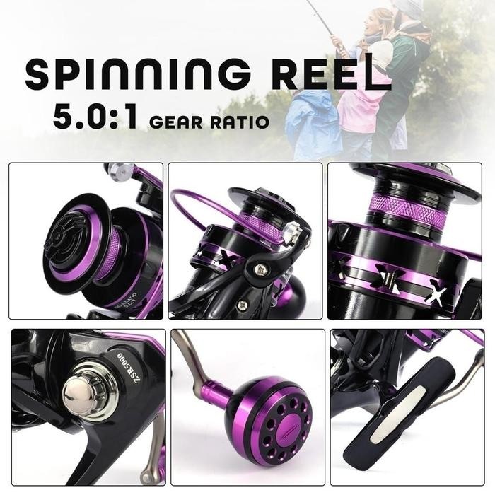 Coralov Reel Pancing Metal Hp1000 - 7000 /Fishing Reel 30Kg Max Drag Reel Pancing Tarikan Full Besi