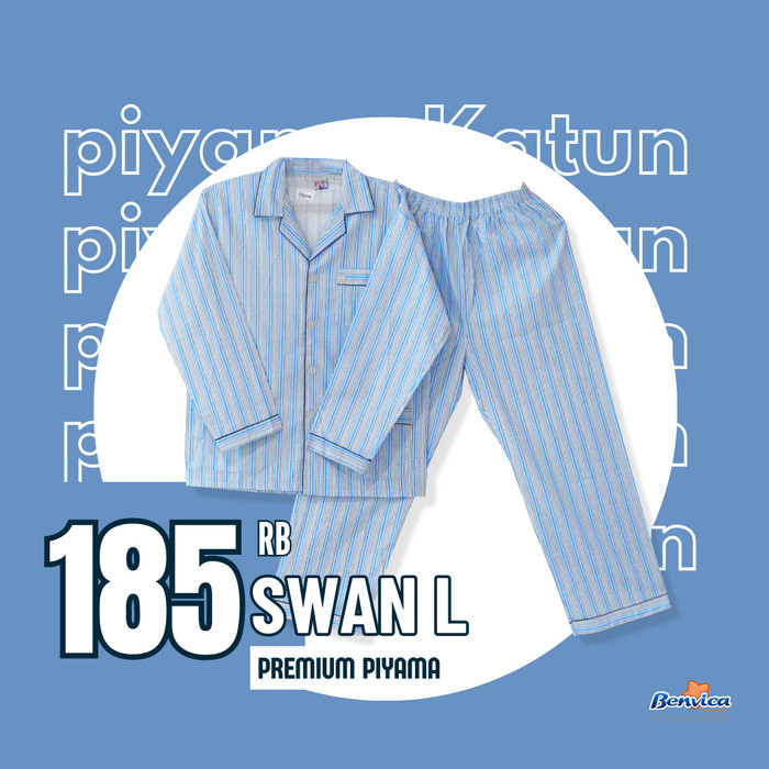 BAJU TIDUR PIYAMA LAKI-LAKI DEWASA L SWAN