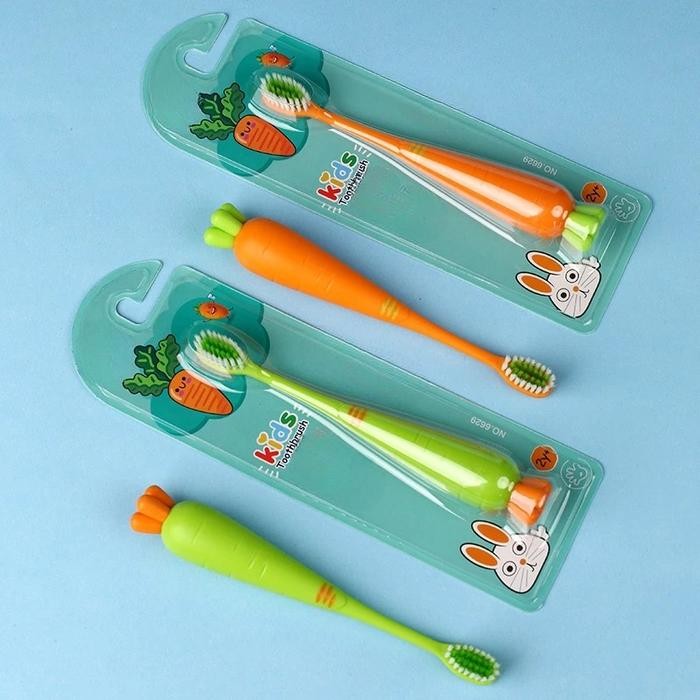 

Sikat Gigi Bulu Lembut Wortel Anak-anak Usia 2-3-6-12 Tahun Anak Laki-laki dan Perempuan