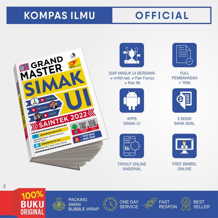 

Buku GRAND MASTER SIMAK UI SAINTEK 2022 TERBARU TERUPDATE