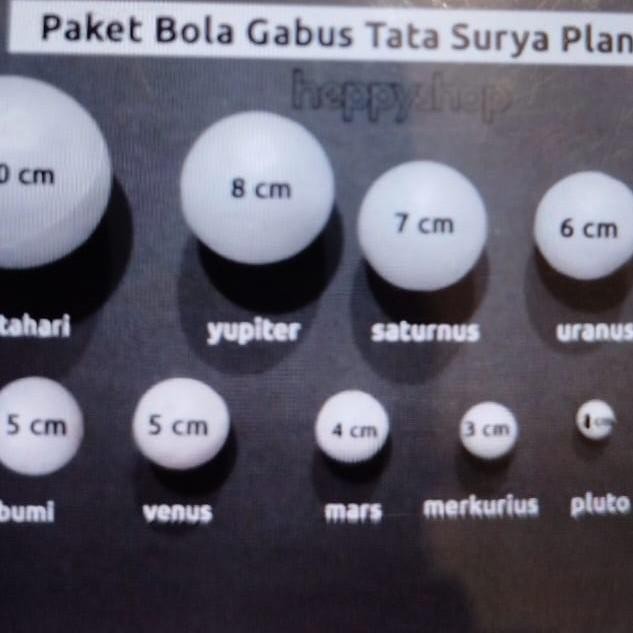 Pilihan- Paket Bola Gabus Tata Surya Planet