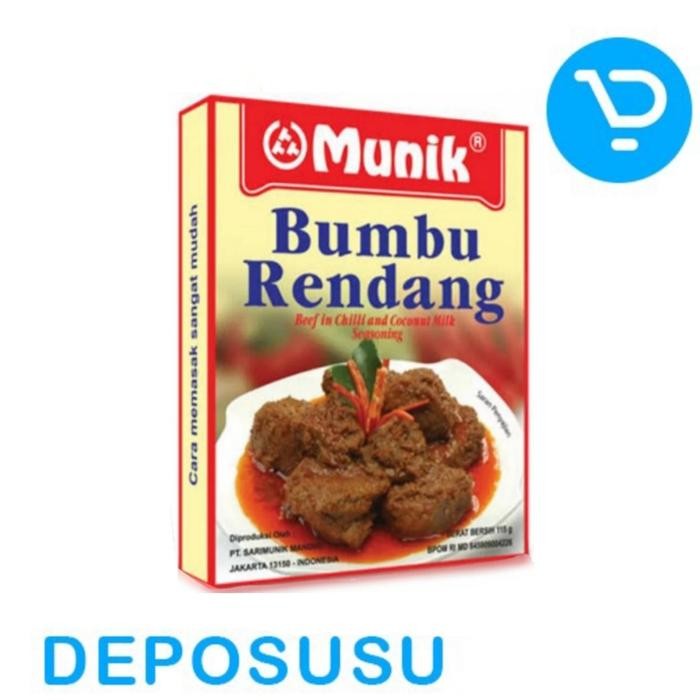 

Stok Baru MUNIK Bumbu RENDANG 115g Beef in chilli and coconut milk Seasoning