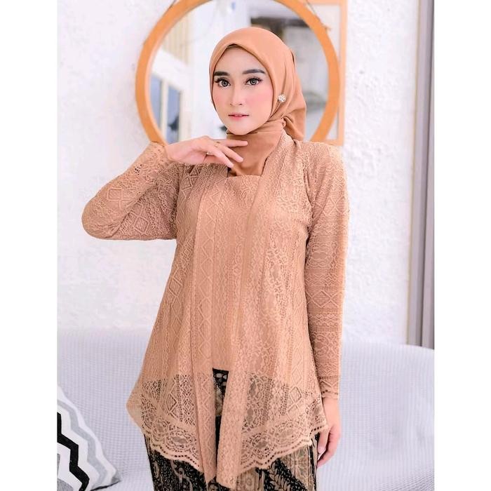 Pilihan- Cod Atasan Kebaya Kutu Baru Free Hijab Atasan Kebaya Brukat Malika Brukat Kebaya