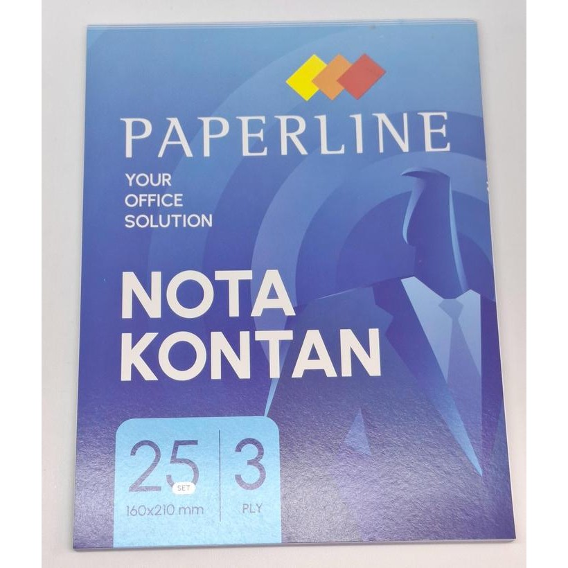 

New Nota Kontan Bon PAPERLINE B3 Besar 3 Rangkap Ply NCR Isi 75 Lembar