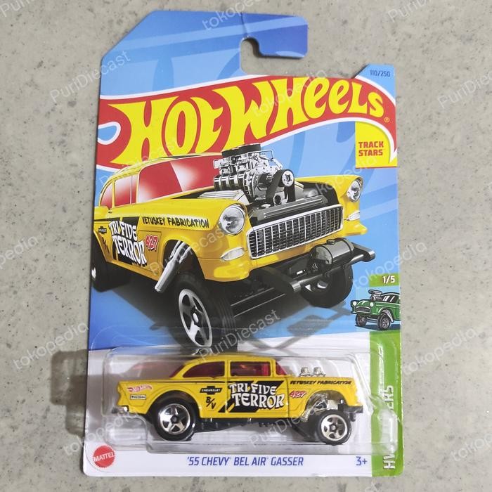 Pilihan- Hotwheels Hot Wheels 55 Chevy Bel Air Gasser Tri Five Terror
