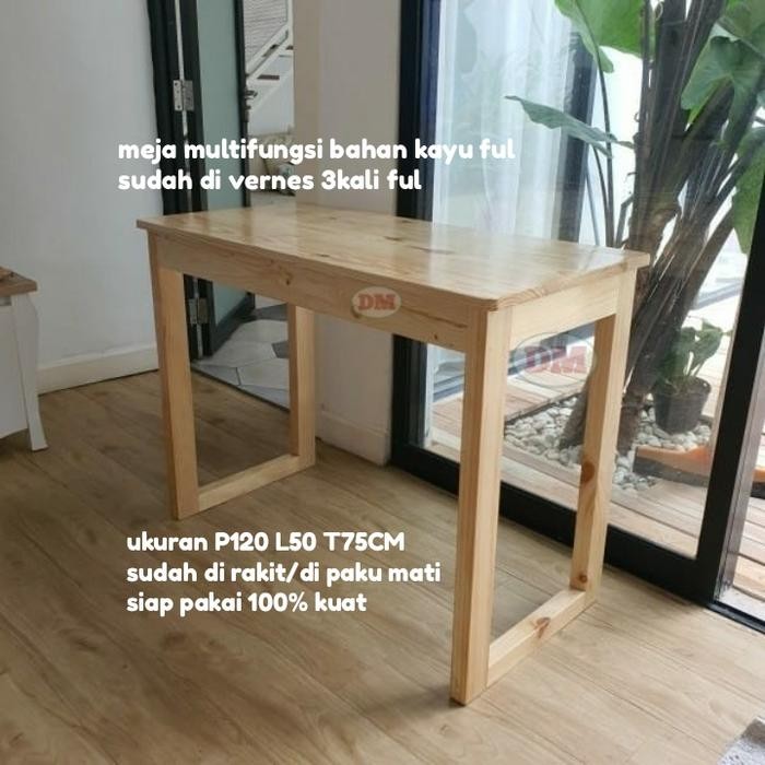 Meja Monitor/Tv Meja Makan Meja Tulis Untuk Meja Kerja 120X50X75 Natural Dm76