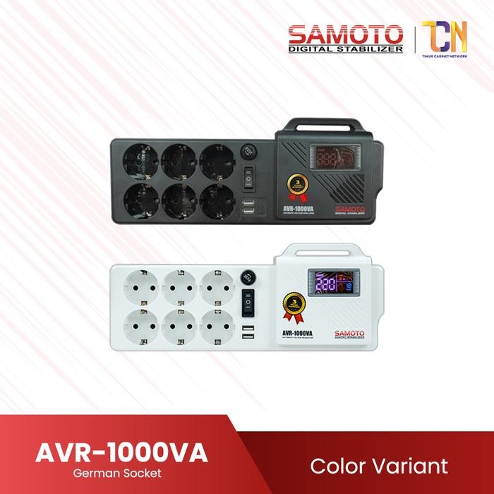 Limited Samoto Stabilizer Relay 1000Va Germany Socket Colokan Stop Kontak Avr Stabiliser Relay