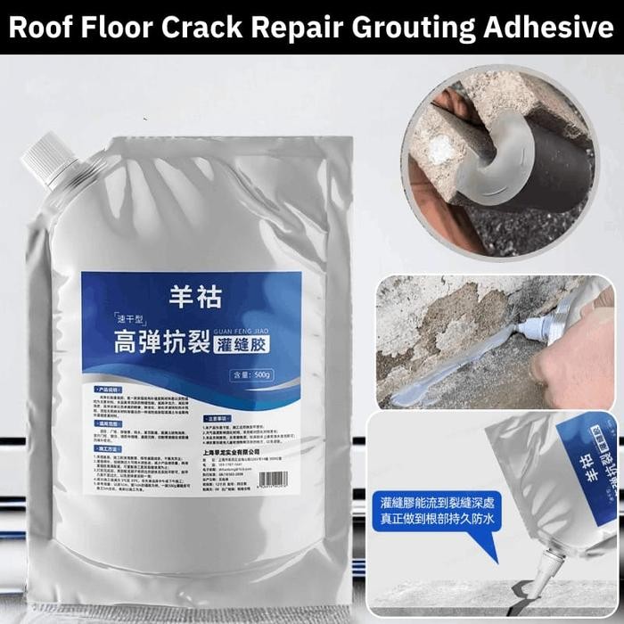 Lem beton Silikon Cair Anti Retak Bocor/Lem Sealer Lem Anti Bocor Pengisi Lubang Bocor Retak