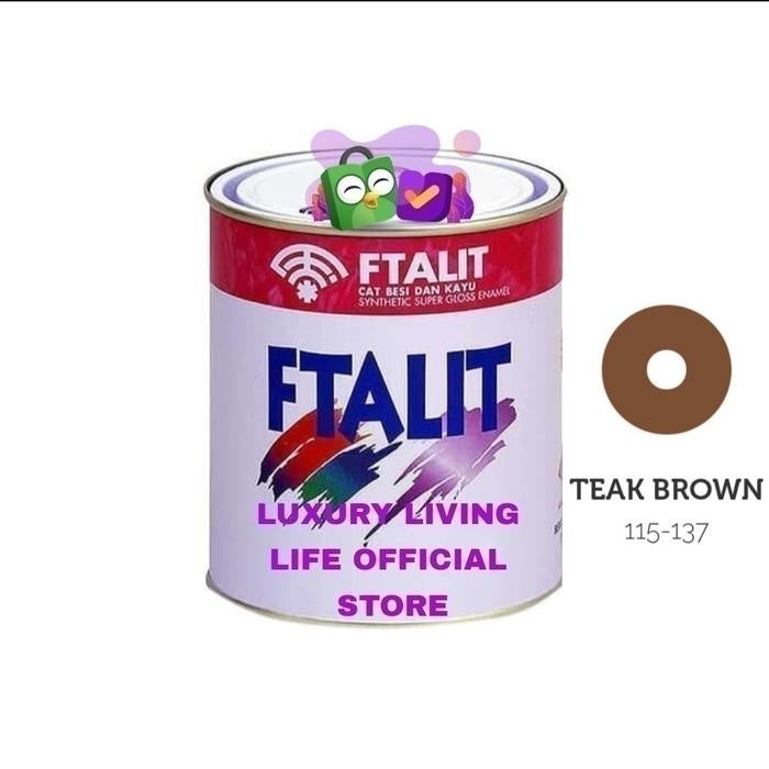 Cat Minyak FTALIT 137 Teak Brown 1kg Cat kayu besi solvent kilap