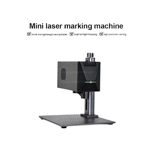 Mesin Laser Fiber / Fiber Laser Marking Machine 20 Watt Black Mini Portable