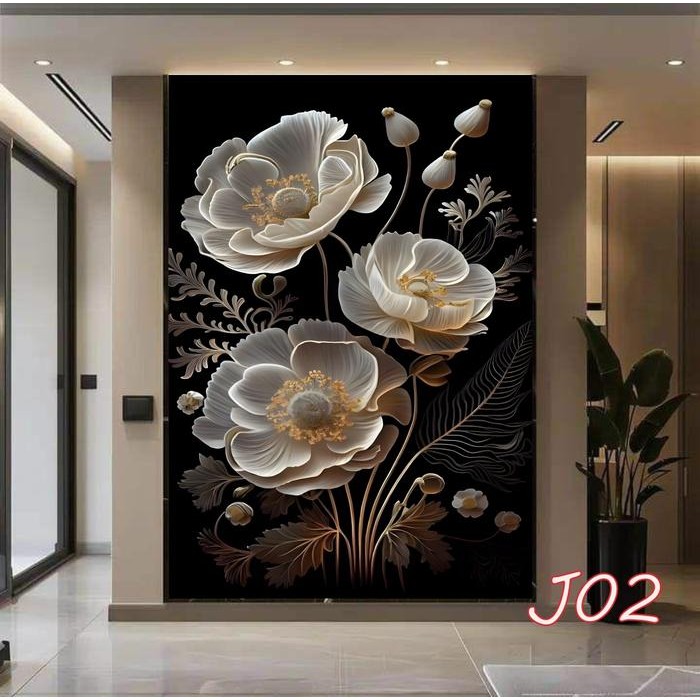 Stiker Dinding Bunga 3d - Wallpaper Stiker Bunga Ruang Tamu - Stiker Dinding Bunga 3d Kekinian