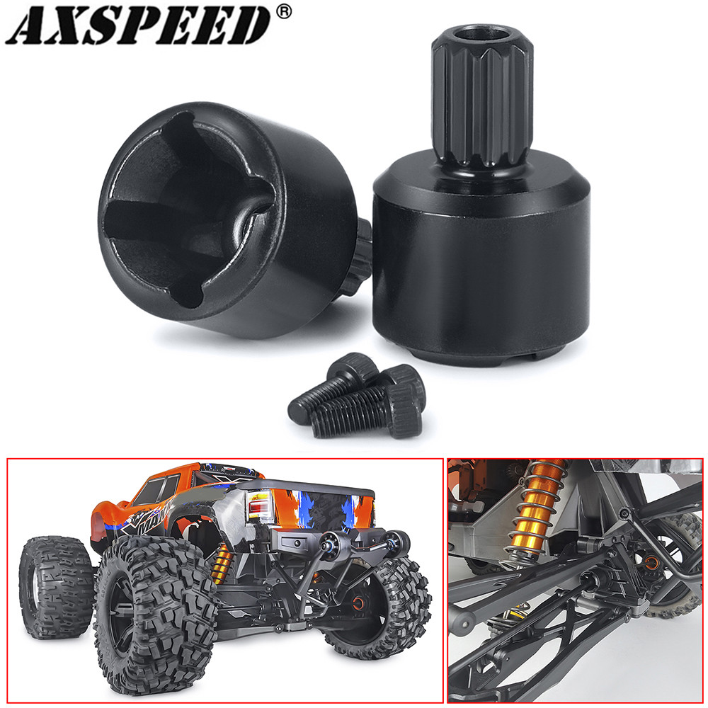 AXSPEED 1Pair Metal Diff Drive Cup for 1/5 X-Maxx XMAXX 8S 77086-4 RC Buggy Trucks Car Upgrade Parts