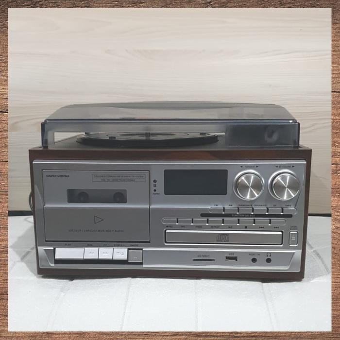 Vinyl Player Musitrend Cd + Radio + Kaset + Bluetooth Warna Silverkayu Promo 