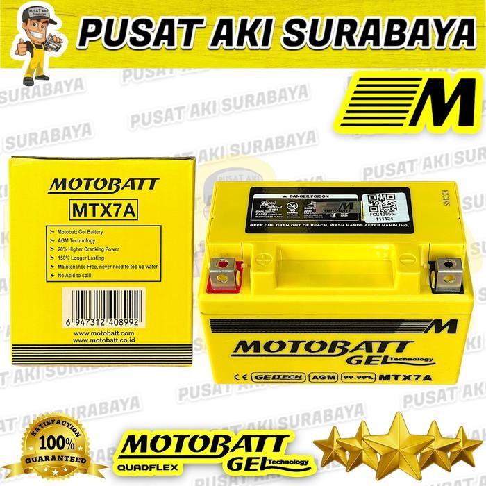JAMINAN GARANSI MOTOBATT MTX7A AKI GEL TERBAIK MOTOR KAWASAKI NINJA H2
