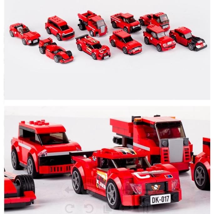 sygk- Ohsome - Mainan Bricks Balok Susun Mobil Decool Circuit (10 Model) 31017