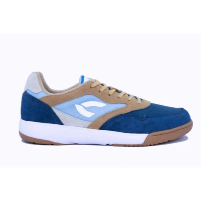 Calci Sepatu Futsal Bomsala X Aventura - Navy/Skyblue/Brown