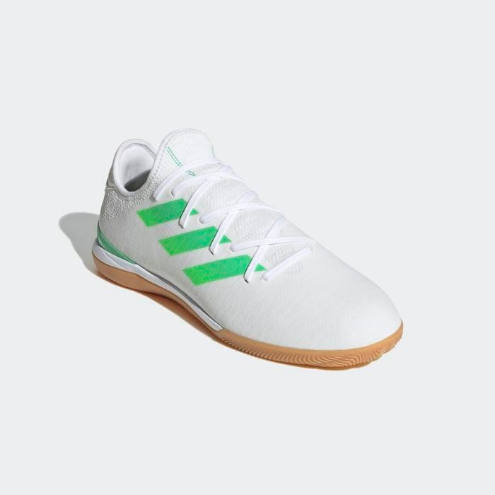 Sepatu Futsal Adidas Gamemode Knit IN - White Green G58017 Original