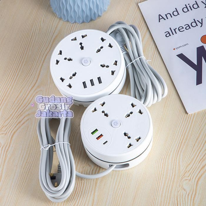 Colokan Listrik USB Smart Power Strip Steker Listrik USB Soket Strip Daya Pintar