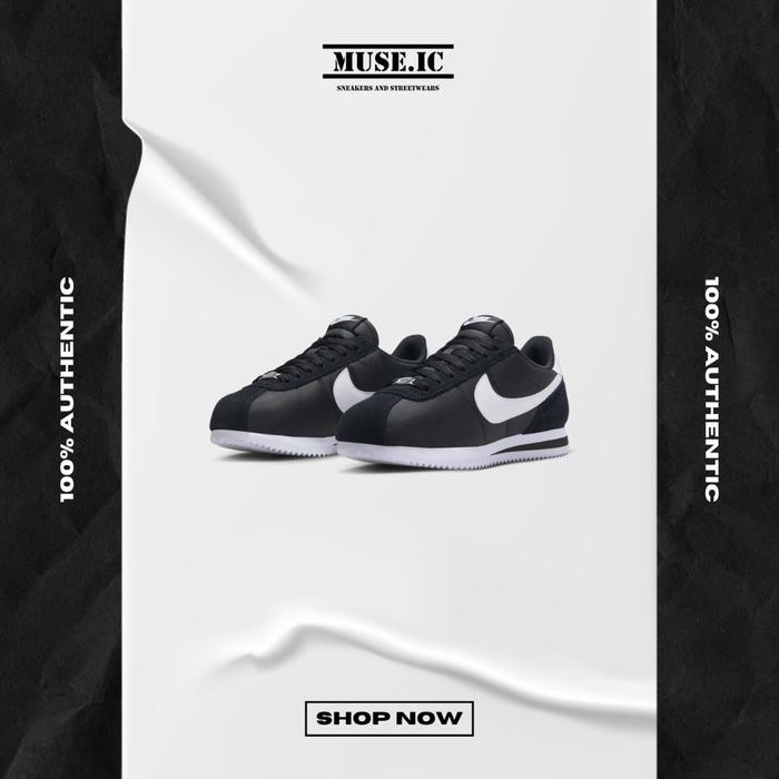 Cortez Nylon Black White Wmns