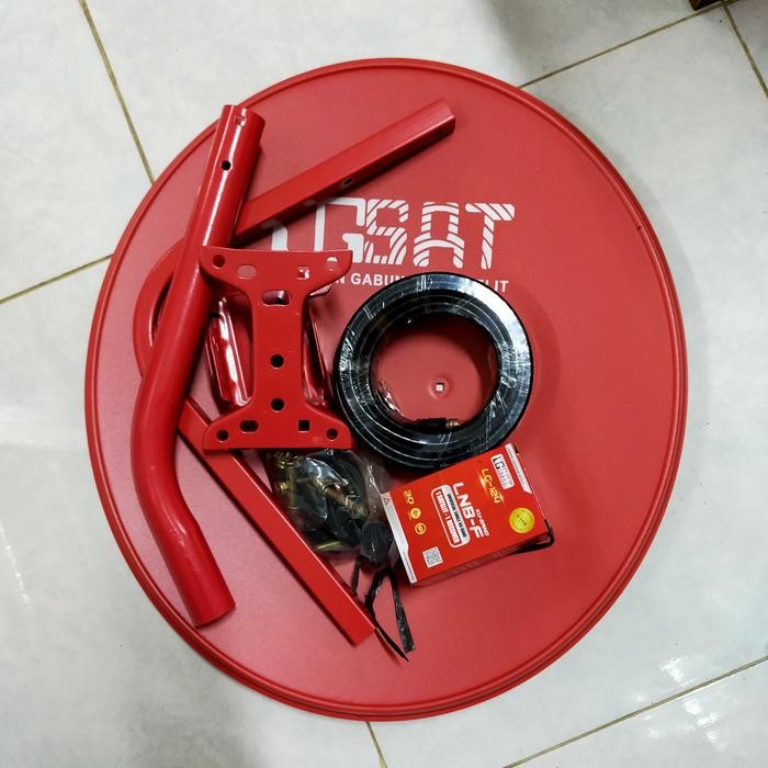 3j4e- Dish Parabola Mini Tanaka 45Cm Plus Kabel Dan Lnb