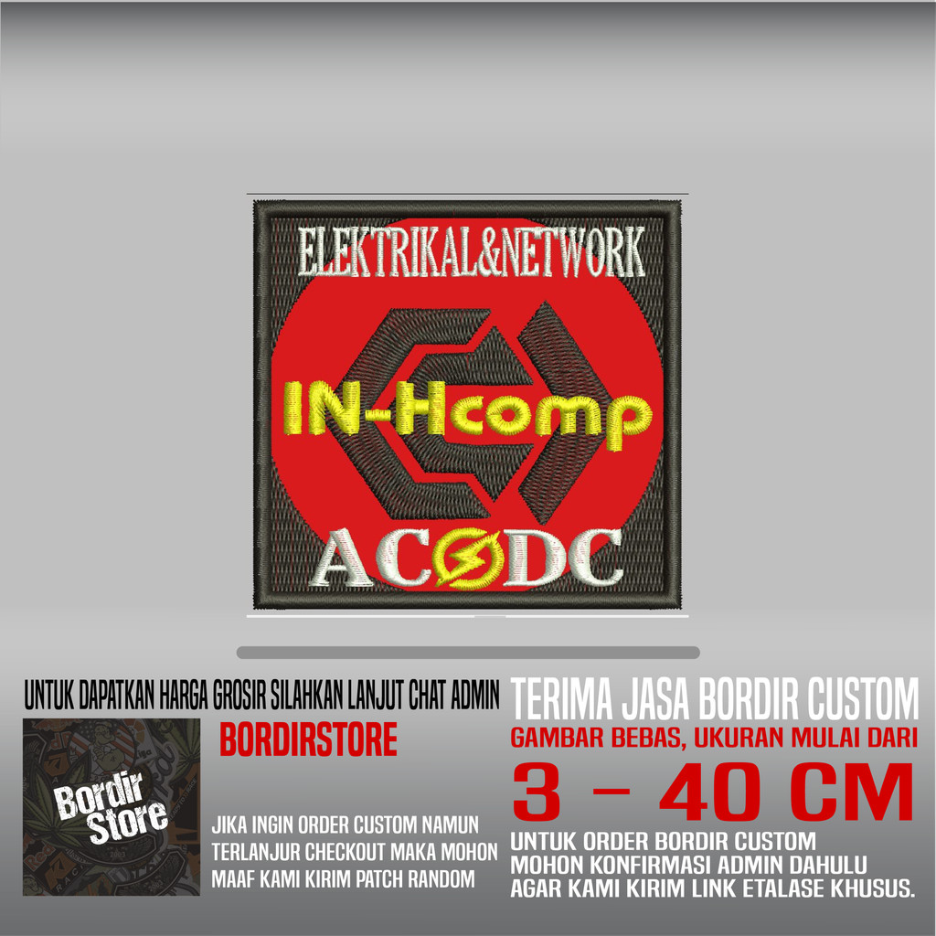 ACDC ELEKTRIKAL & NETWORK IN HCOMP BS-615 PATCH BORDIR LOGO/EMBLEM