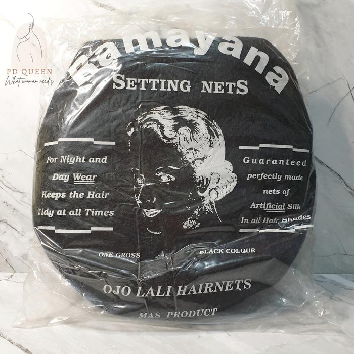 rb8j- Hairnet / Jaring Rambut Ramayana /Jala Sanggul/Setting Nets Isi 144Pcs