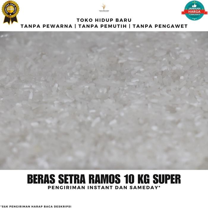 Cepatsampai- (Best Seller) Beras Setra Ramos Super 10 Kg Cap Kembang