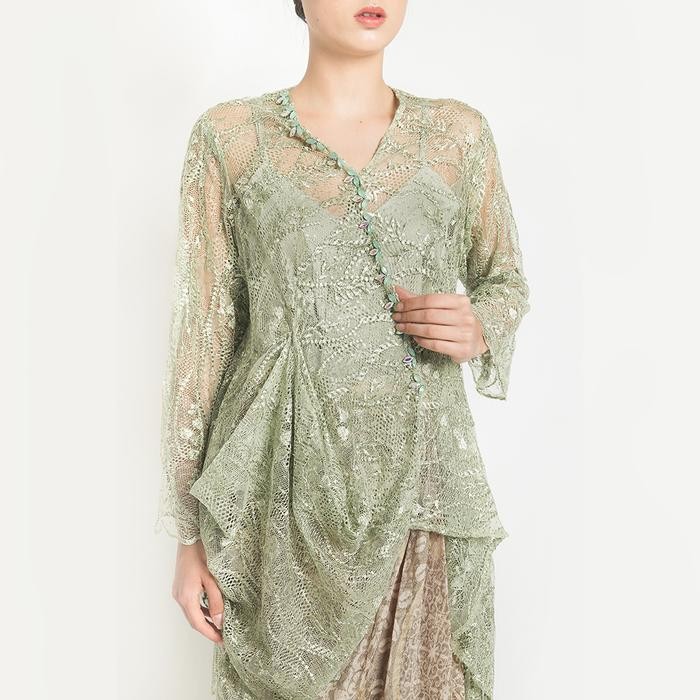 ORIGINAL Jenni - Jehan kebaya sage green ( Tanpa rok ) READY STOCK