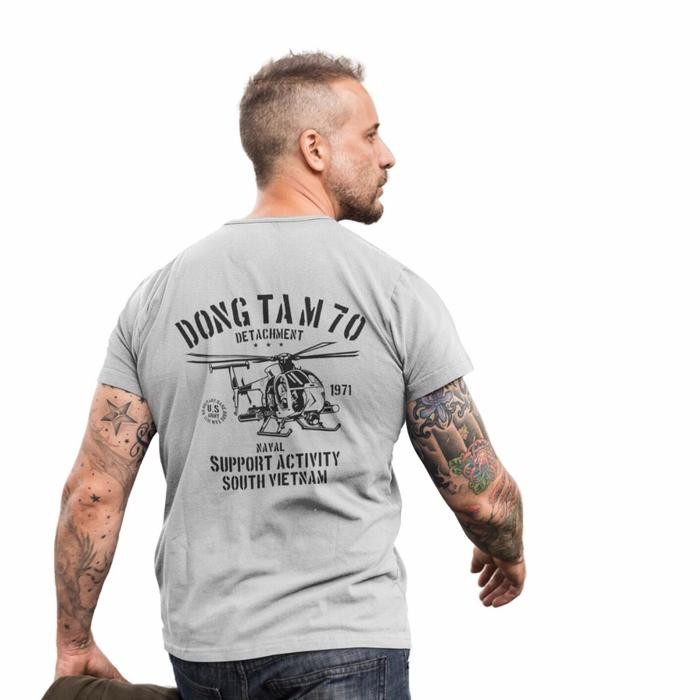 Kaos Vintage Retro Us Helicopter Militer Tactical Army Grey