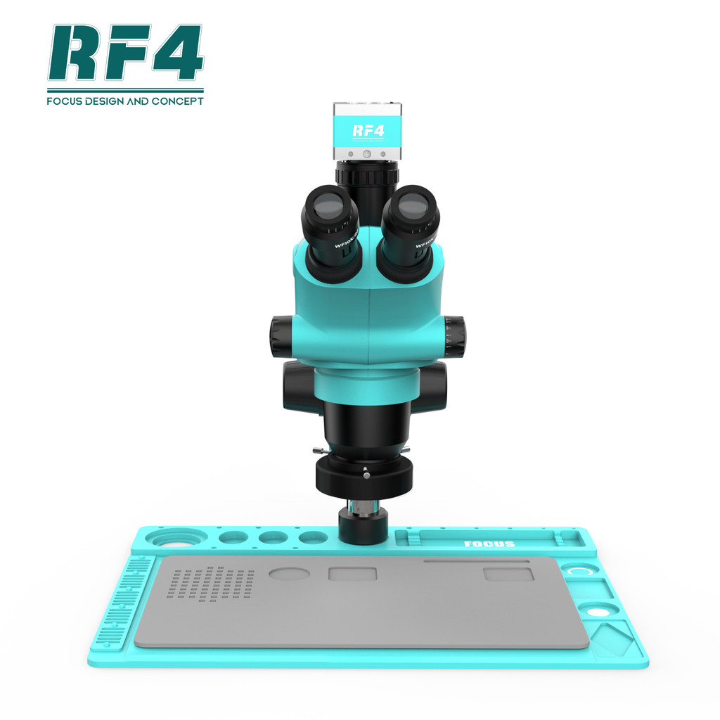 RF4 HDMI 6.5X-65X three eye microscope 2K camera aluminum alloy large base LCD circuit welding conti