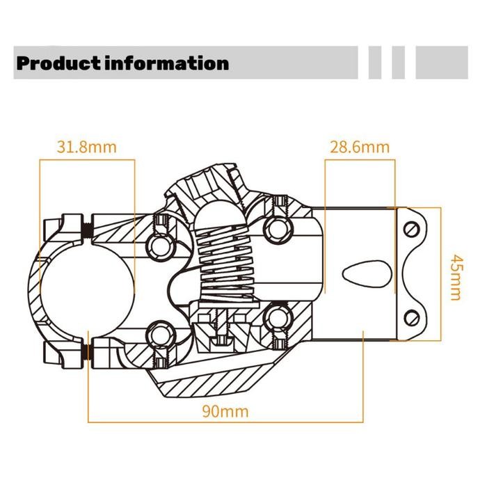 MEROCA SS01 Stem Sepeda Suspensi Shock Breaker MTB Touring Gravel