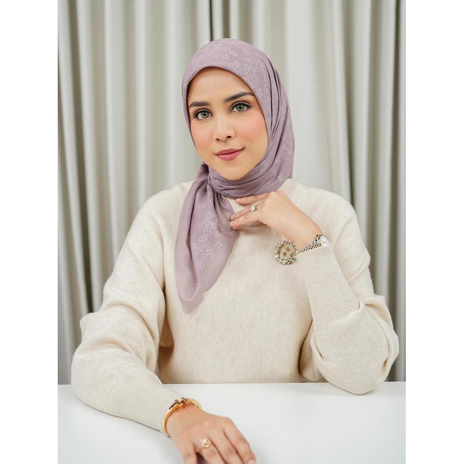 mcgz- Monogram Scramble Voile Square - Aurora.