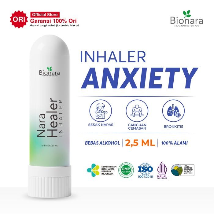 NARA HEALER Inhailer Aromaterapi Atasi Anxiety inhaler minyak essential Inhaler Anxiety Herbal Anak