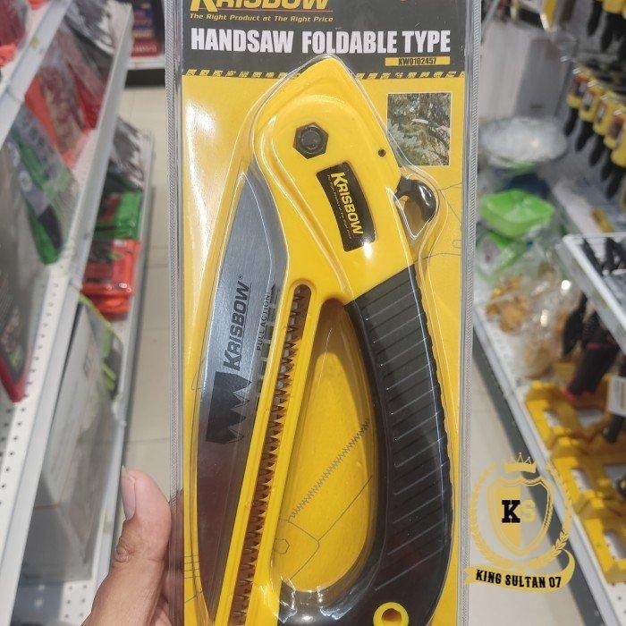Krisbow gergaji lipat16inci/Gergaji Tangan Lipat/gergaji dahan/ranting