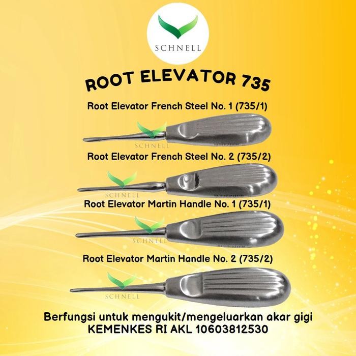 KirimInstan- Root Elevator Bein Dental Instruments - Schezer