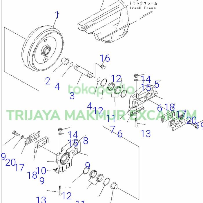 Paling Berkualitas Cover Idler Komatsu D85Ess-2 D60 D65 D70 14X-30-12223/12222/12224 Terlariss 
