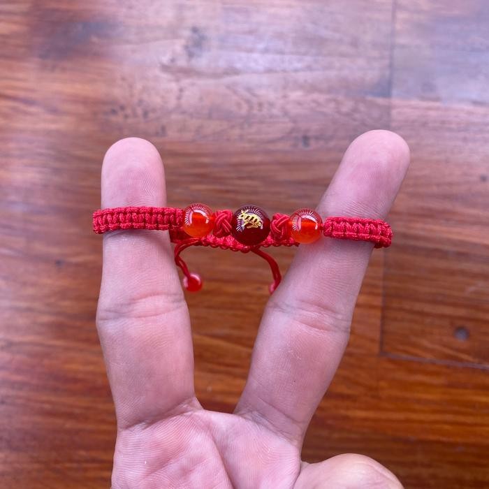 ProsesCPT- Gelang Shio Tali Merah - Red Rope Shio Bracelet / Gelang Kepang Tali Merah Tahun Naga
