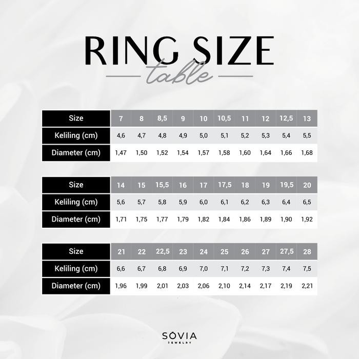 PERMATA TAMBAHAN/UKIR NAMA LUAR Cincin Sovia Jewelry [ORDER KHUSUS CUS