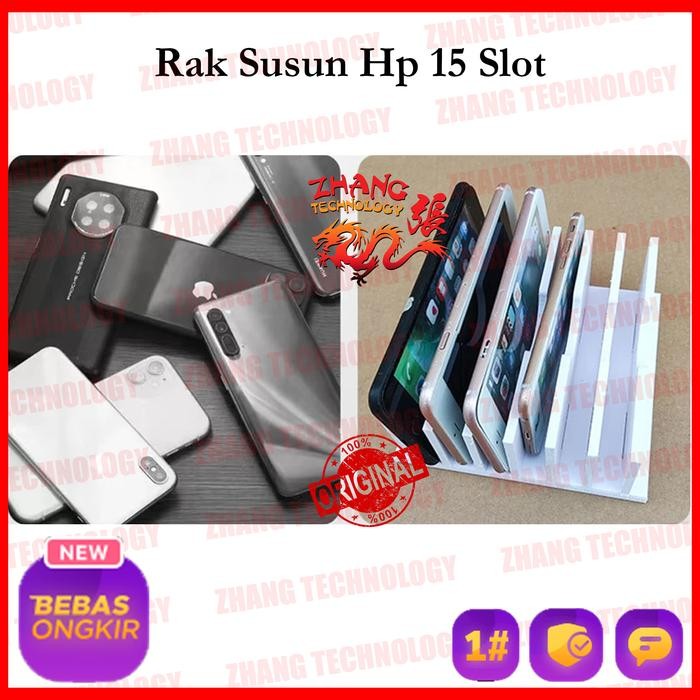 Rak Susun Hp 15 Slot Serbaguna Rak Tempat Hp Rak Kayu Untuk Susunan Hp Handphone Berkualitas